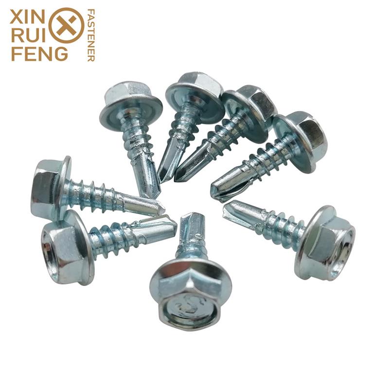 Manufacturing Companies for Zinc Plated Self Drilling Screws - 3.5X10mm Hexagonal Head Drill Point Screw White Zinc Plated Self Drilling Screws – Xinruifeng