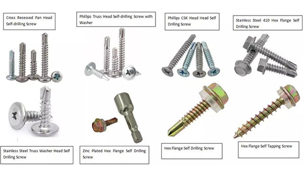 3.5X10mm Hexagonal Head Drill Point Screw White Zinc Plated Self Drilling Screws3