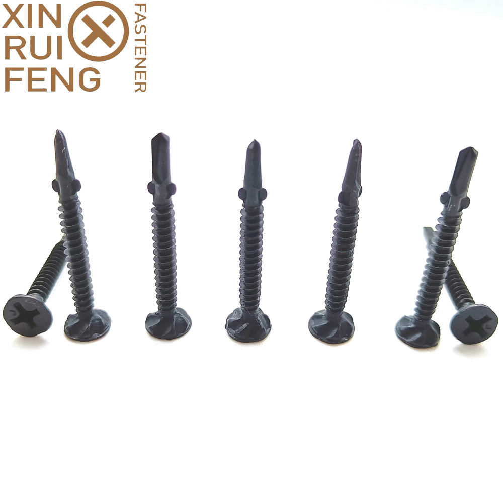 Super Lowest Price Self Drilling Drywall Screws - Black Phosphate Countersunk Rib Head Phillips Drive Drill Point with Wings Drywall Screw – Xinruifeng